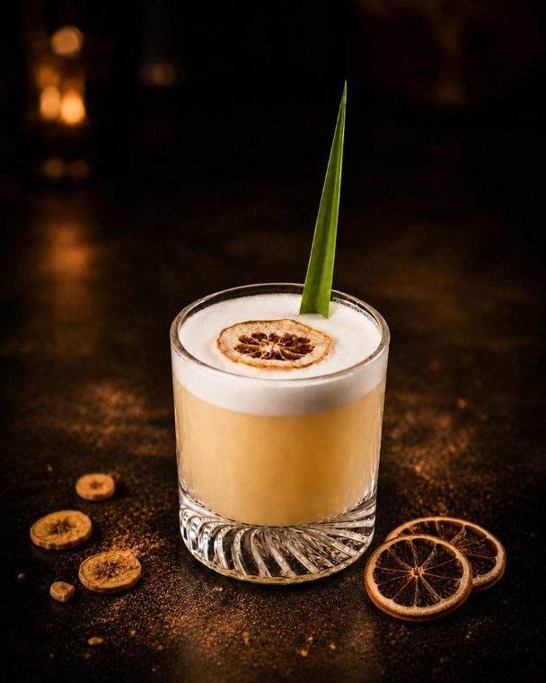 Banana Buzz — signature cocktail at Surf Bar Waikiki