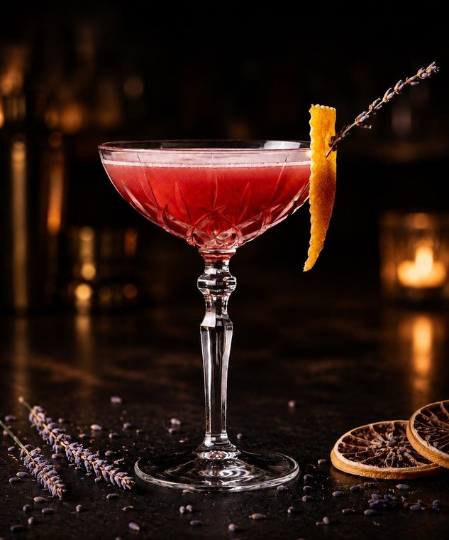 Lavender Breeze — signature cocktail at Surf Bar Waikiki