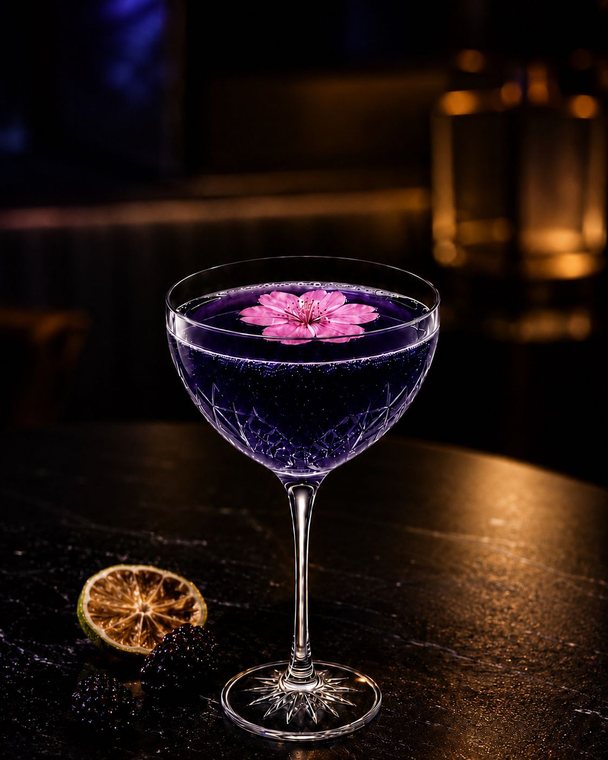 Purple Riviera — signature cocktail at Surf Bar Waikiki