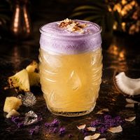 Ube Piña Colada cocktail